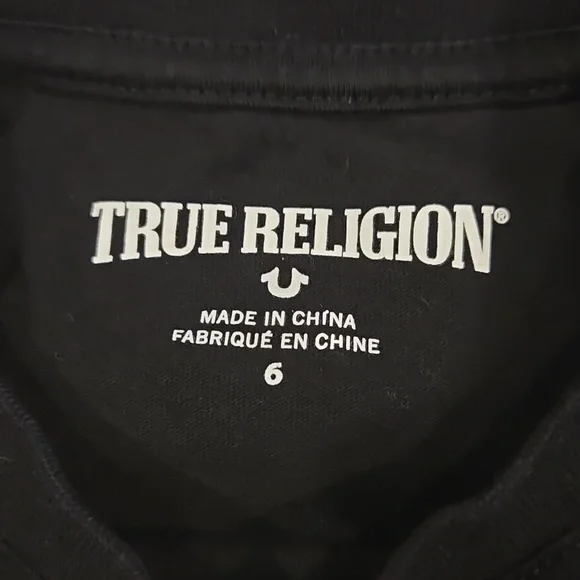 True Religion Boys' Short Sleeve Tee Sz 6 - Picture 3 of 4